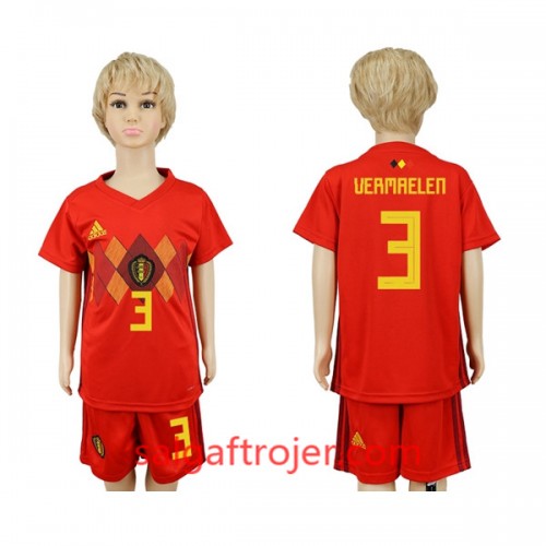 Belgien Fodboldtrøjer Vermaelen 3 Børn Hjemmebanesæt VM 2018 Belgien Fodboldtrøjer Vermaelen 3 Børn Hjemmebanesæt VM 2018